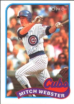 #36 Mitch Webster - Chicago Cubs - 1989 O-Pee-Chee Baseball