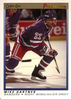 #36 Mike Gartner - New York Rangers - 1990-91 O-Pee-Chee Premier Hockey
