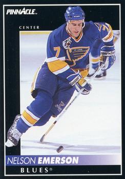 #36 Nelson Emerson - St. Louis Blues - 1992-93 Pinnacle Canadian Hockey