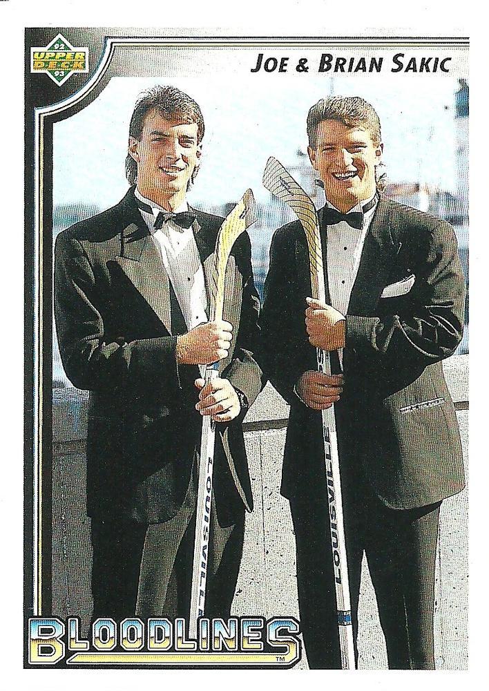 #36 Joe Sakic / Brian Sakic - Quebec Nordiques / Erie Panthers - 1992-93 Upper Deck Hockey
