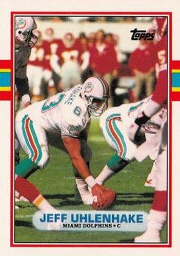 #36T Jeff Uhlenhake - Miami Dolphins - 1989 Topps Traded Football