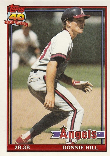 #36 Donnie Hill - California Angels - 1991 O-Pee-Chee Baseball