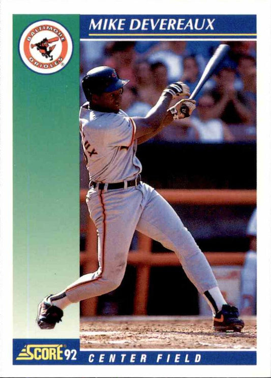 #36 Mike Devereaux - Baltimore Orioles - 1992 Score Baseball