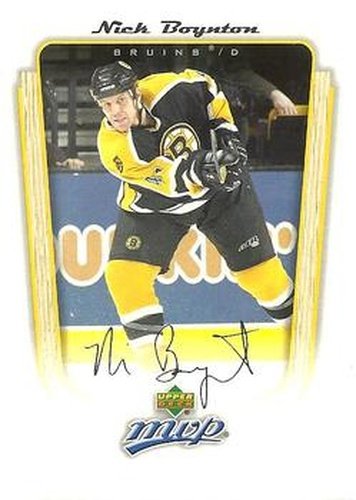 #36 Nick Boynton - Boston Bruins - 2005-06 Upper Deck MVP Hockey