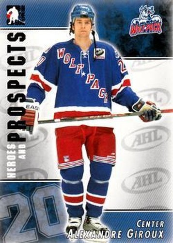#36 Alexandre Giroux - Hartford Wolf Pack - 2004-05 In The Game Heroes and Prospects Hockey