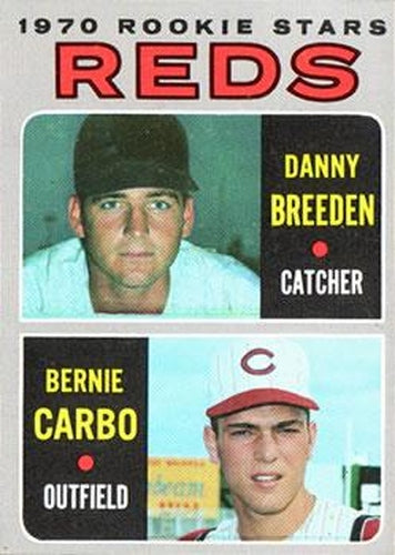 #36 Reds 1970 Rookie Stars Danny Breeden / Bernie Carbo - Cincinnati Reds - 1970 Topps Baseball