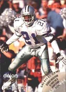 #36 Deion Sanders - Dallas Cowboys - 1996 Fleer Football