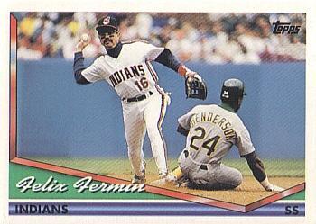 #36 Felix Fermin - Cleveland Indians - 1994 Topps Baseball