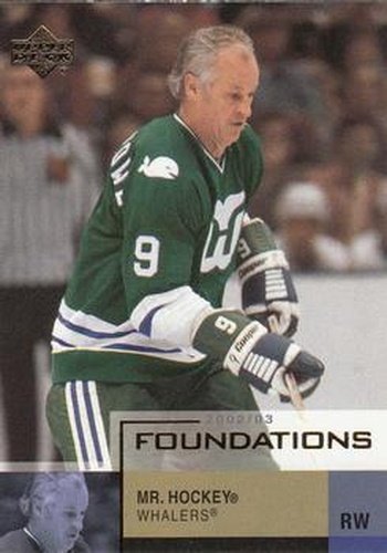 #36 Gordie Howe - Hartford Whalers - 2002-03 Upper Deck Foundations Hockey