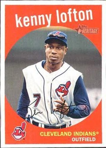 #36 Kenny Lofton - Cleveland Indians - 2008 Topps Heritage Baseball
