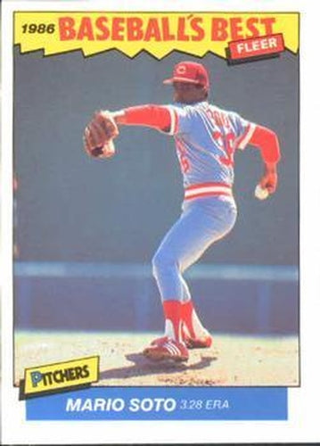 #36 Mario Soto - Cincinnati Reds - 1986 Fleer Baseball's Best Sluggers vs. Pitchers Baseball