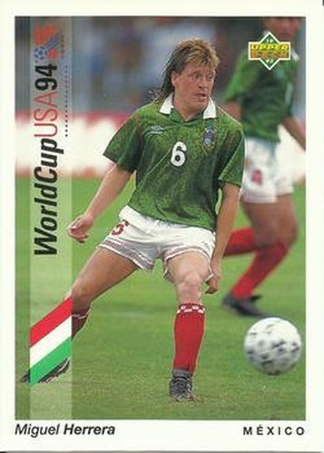 #36 Miguel Herrera - Mexico - 1993 Upper Deck World Cup Preview English/Spanish Soccer