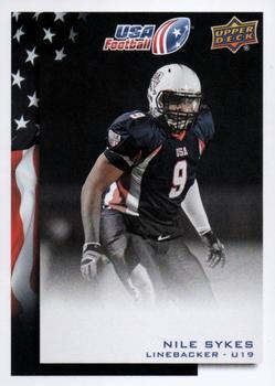 #36 Nile Sykes - USA - 2014 Upper Deck USA Football