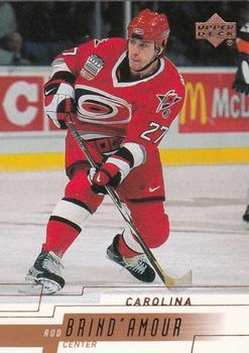 #36 Rod Brind'Amour - Carolina Hurricanes - 2000-01 Upper Deck Hockey