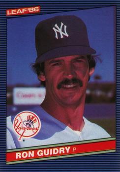 #36 Ron Guidry - New York Yankees - 1986 Leaf Baseball