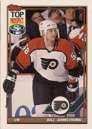 #36 Bill Armstrong - Philadelphia Flyers - 1991-92 Topps Hockey