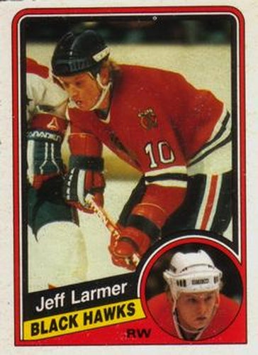 #36 Jeff Larmer - Chicago Blackhawks - 1984-85 O-Pee-Chee Hockey