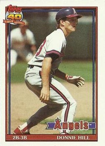 #36 Donnie Hill - California Angels - 1991 Topps Baseball