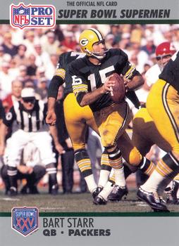 #36 Bart Starr - Green Bay Packers - 1990-91 Pro Set Super Bowl XXV Silver Anniversary Football