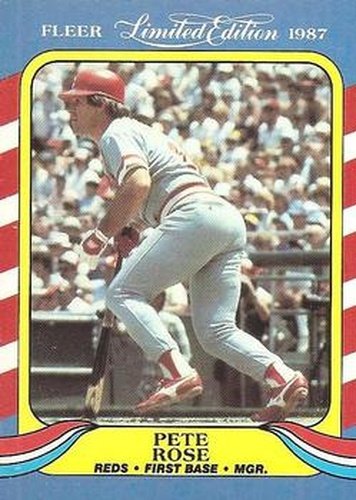 #36 Pete Rose - Cincinnati Reds - 1987 Fleer Limited Edition Baseball