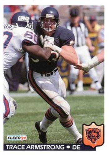 #36 Trace Armstrong - Chicago Bears - 1992 Fleer Football