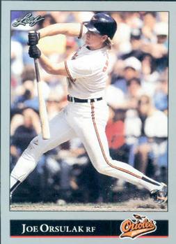 #36 Joe Orsulak - Baltimore Orioles - 1992 Leaf Baseball
