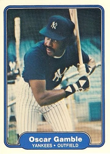 #36 Oscar Gamble - New York Yankees - 1982 Fleer Baseball