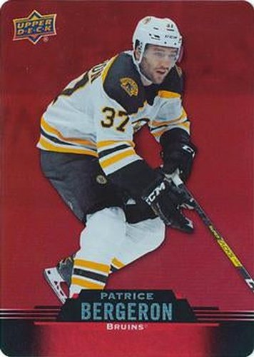 #DC-36 Patrice Bergeron - Boston Bruins - 2020-21 Upper Deck Tim Hortons Hockey - Red Die Cut