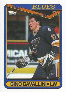 #36 Gino Cavallini - St. Louis Blues - 1990-91 Topps Hockey