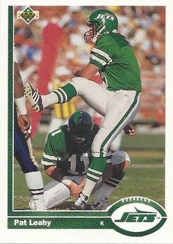 #370 Pat Leahy - New York Jets - 1991 Upper Deck Football