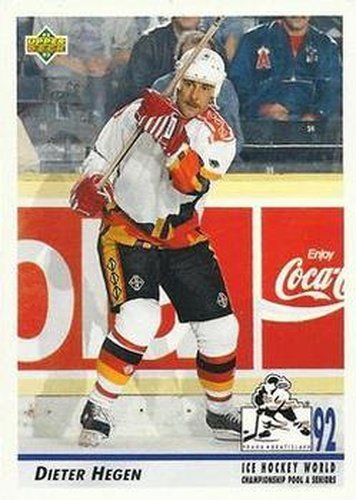 #370 Dieter Hegen - Germany - 1992-93 Upper Deck Hockey