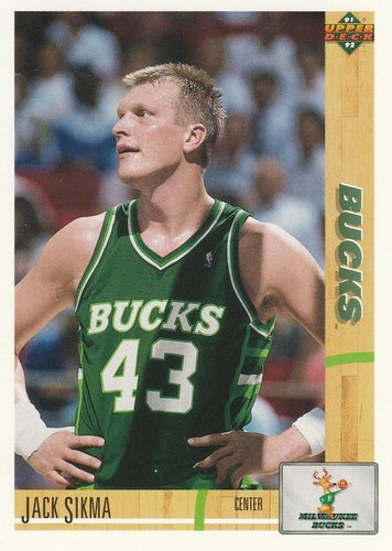 #370 Jack Sikma - Milwaukee Bucks - 1991-92 Upper Deck Basketball