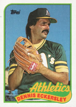 #370 Dennis Eckersley - Oakland Athletics - 1989 Topps Baseball