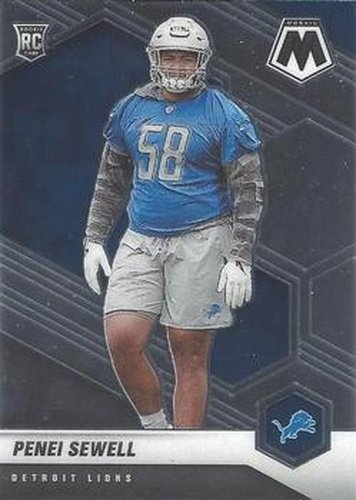 #370 Penei Sewell - Detroit Lions - 2021 Panini Mosaic Football