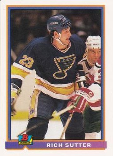 #370 Rich Sutter - St. Louis Blues - 1991-92 Bowman Hockey