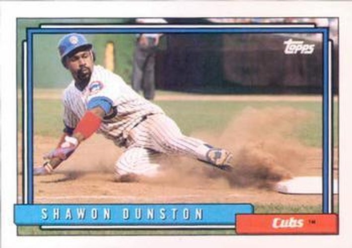 #370 Shawon Dunston - Chicago Cubs - 1992 Topps Baseball