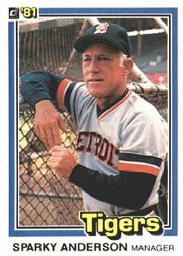 #370 Sparky Anderson - Detroit Tigers - 1981 Donruss Baseball