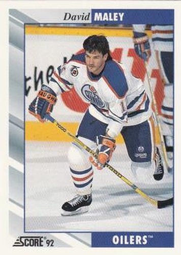 #370 David Maley - Edmonton Oilers - 1992-93 Score USA Hockey