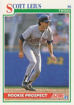 #370 Scott Leius - Minnesota Twins - 1991 Score Baseball