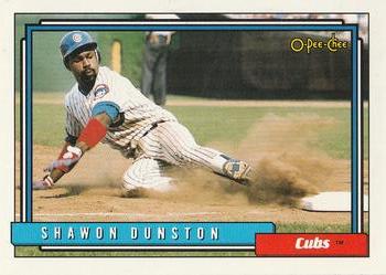 #370 Shawon Dunston - Chicago Cubs - 1992 O-Pee-Chee Baseball