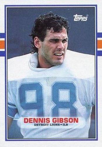 #370 Dennis Gibson - Detroit Lions - 1989 Topps Football