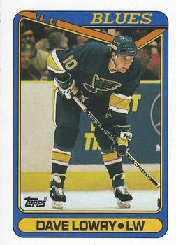 #370 Dave Lowry - St. Louis Blues - 1990-91 Topps Hockey