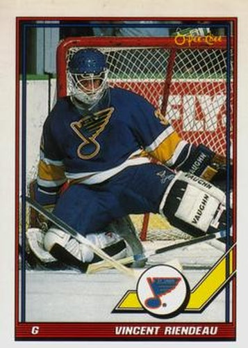 #370 Vincent Riendeau - St. Louis Blues - 1991-92 O-Pee-Chee Hockey