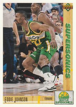 #371 Eddie Johnson - Seattle SuperSonics - 1991-92 Upper Deck Basketball