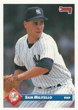 #371 Sam Militello - New York Yankees - 1993 Donruss Baseball