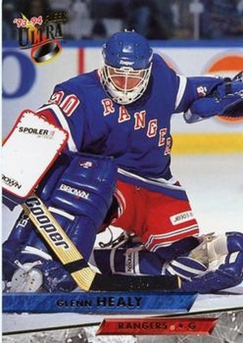 #371 Glenn Healy - New York Rangers - 1993-94 Ultra Hockey