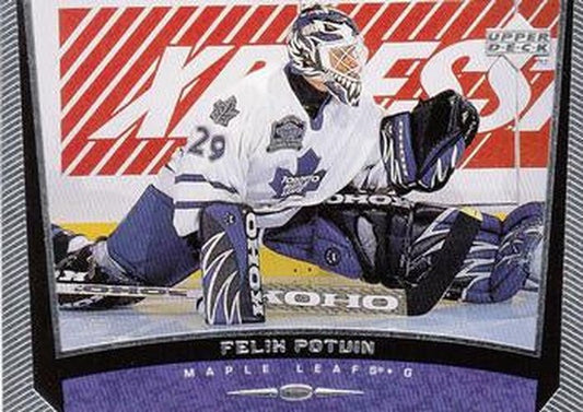 #371 Felix Potvin - Toronto Maple Leafs - 1998-99 Upper Deck Hockey