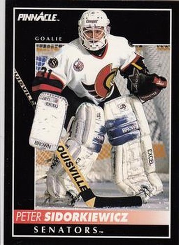 #371 Peter Sidorkiewicz - Ottawa Senators - 1992-93 Pinnacle Canadian Hockey
