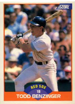 #371 Todd Benzinger - Boston Red Sox - 1989 Score Baseball
