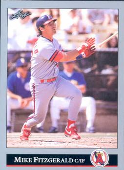 #371 Mike Fitzgerald - California Angels - 1992 Leaf Baseball